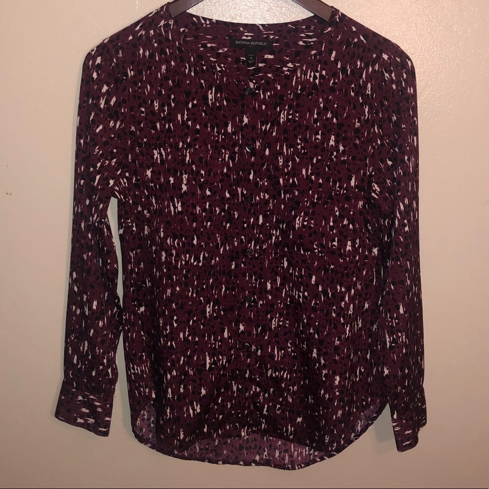 Banana republic button down purple shirt petite S